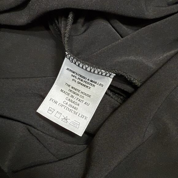 Sympli Black Fluid Jersey Knit Collared Long A-Line Tunic Top Sleeveless Size 10 - Picture 10 of 10